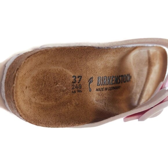 Birkenstock Arizona Birko-Flor Sandals Womens 6 Marble Twirl Fuchsia Tulip Pink - Picture 2 of 9